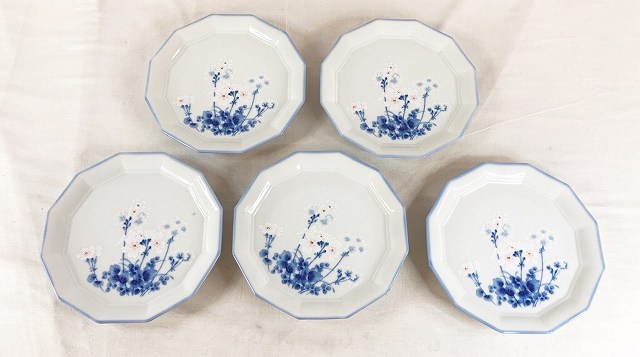 楽天市場】乃りたけ オールドノリタケ 十二角形銘々皿 5客セット 花柄