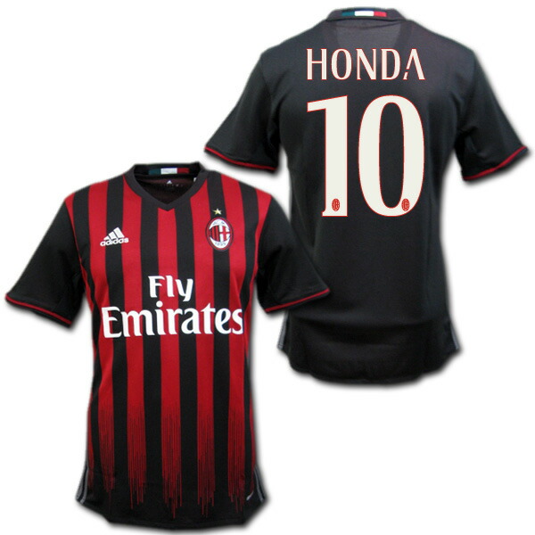 楽天市場】ACミラン 2016/17 ホーム（赤黒） #10 HONDA 本田 圭佑