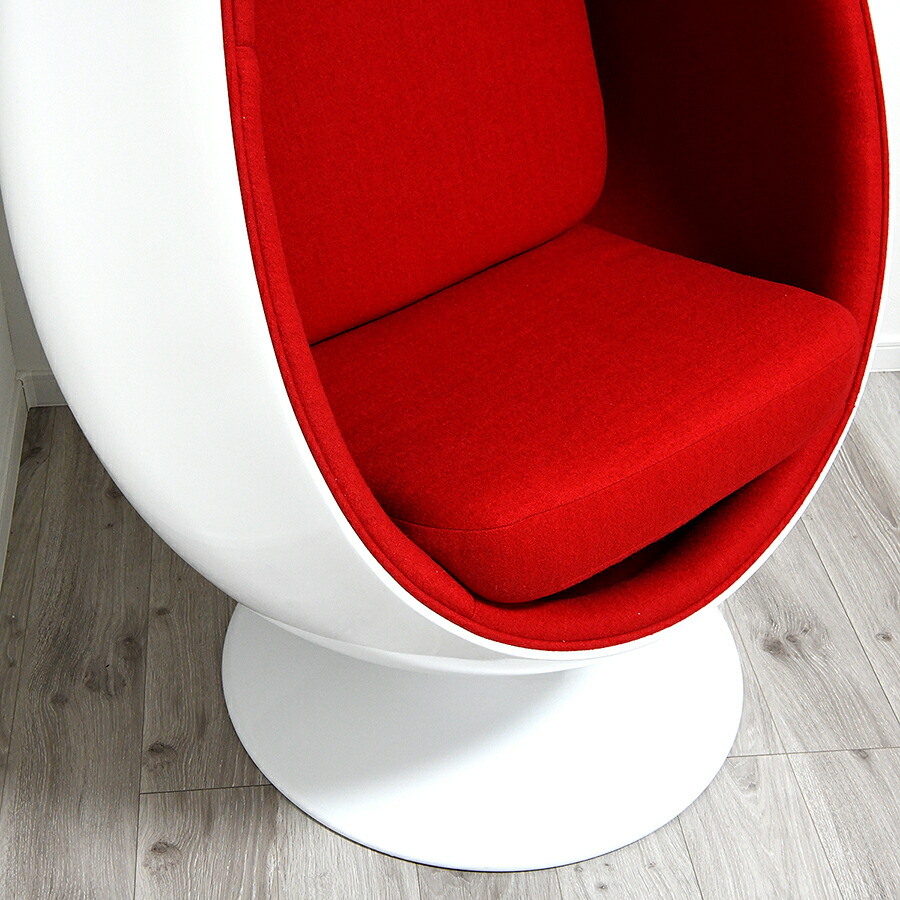 楽天市場】Sessle Eye ボールチェア 色ホワイト×レッド エーロ