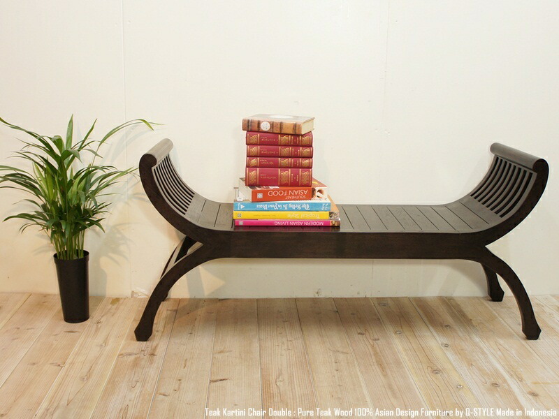 楽天市場】チーク無垢材 カルティニベンチDB アジアン家具 スツール