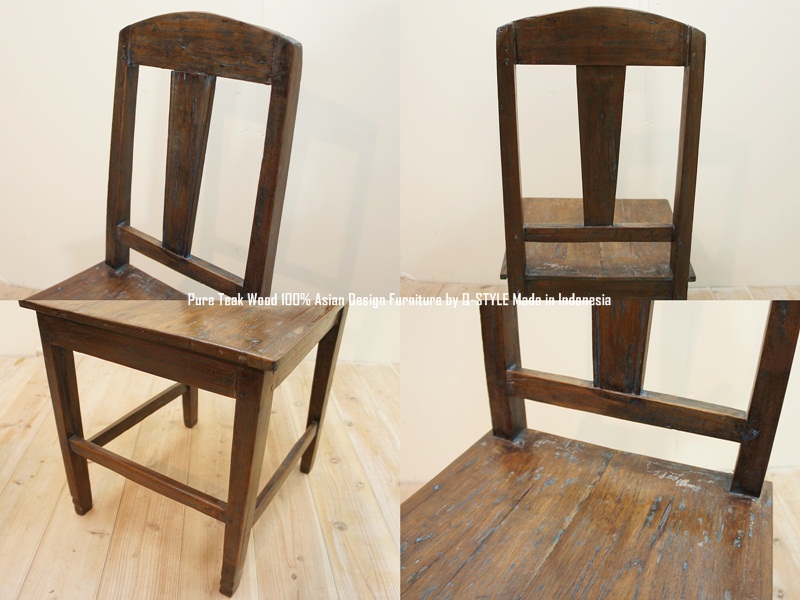 楽天市場】チーク無垢材アンティークチェア92・ダイニングチェア