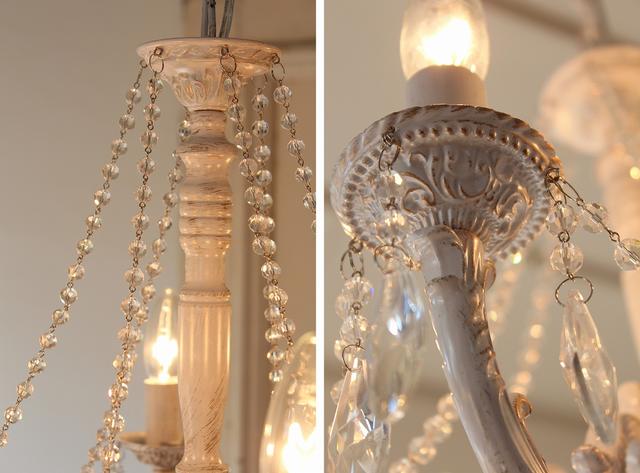 楽天市場】シャビーシック Style 6灯 シャンデリア クリスタル