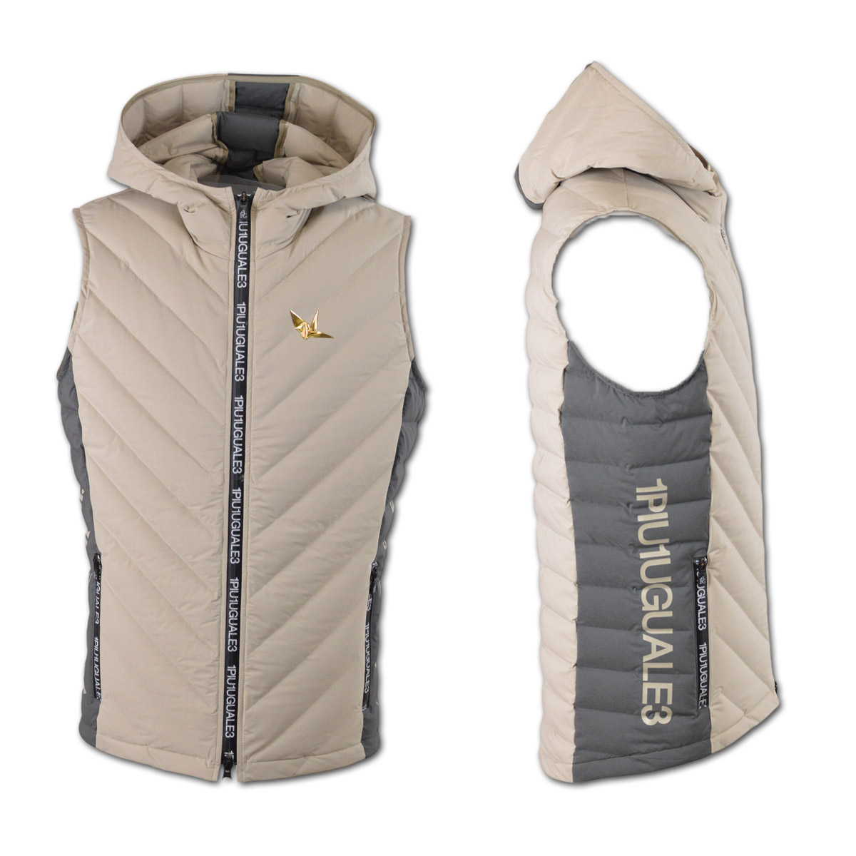 楽天市場】1PIU1UGUALE3 GOLF ダウンベスト メンズ 秋冬用 ベージュ