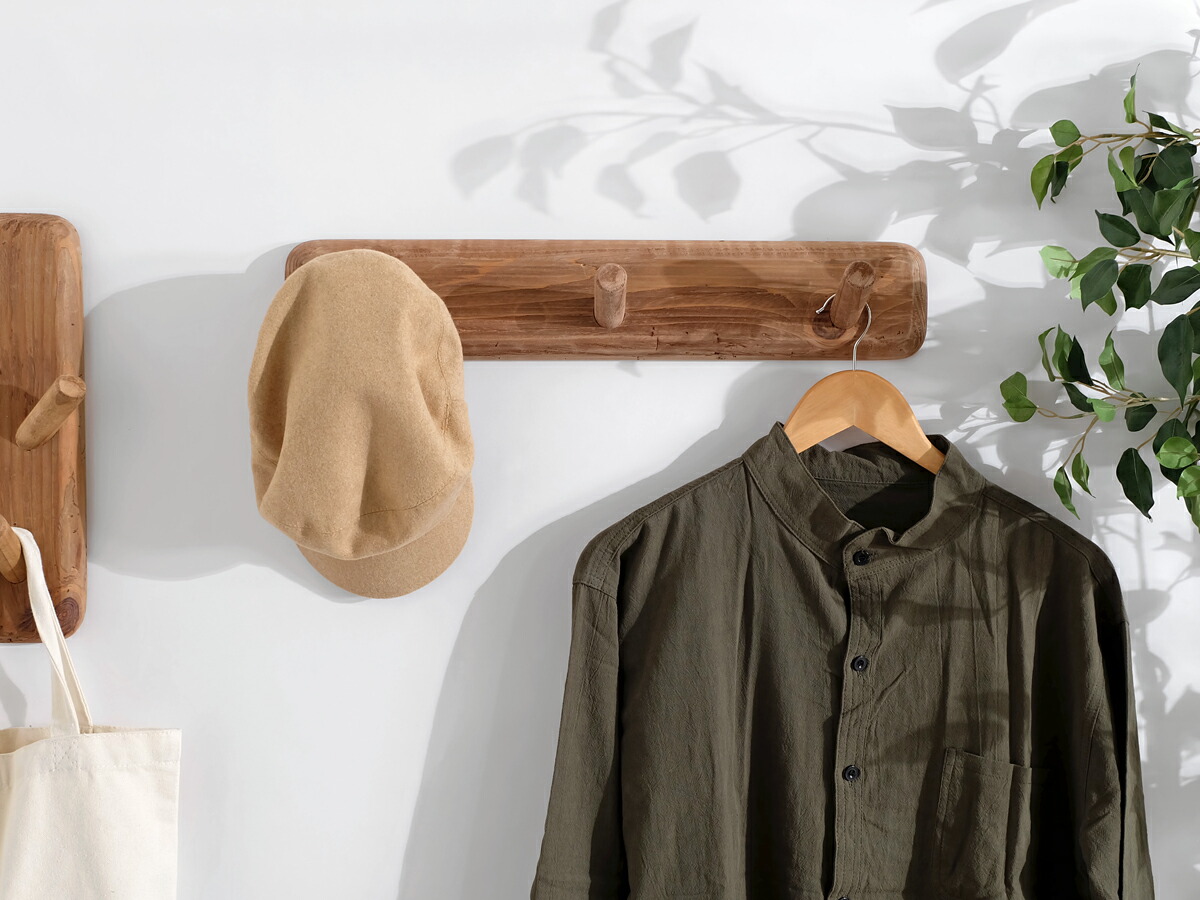 楽天市場】【古材家具】リサイクルパイン ウォールハンガー 木製