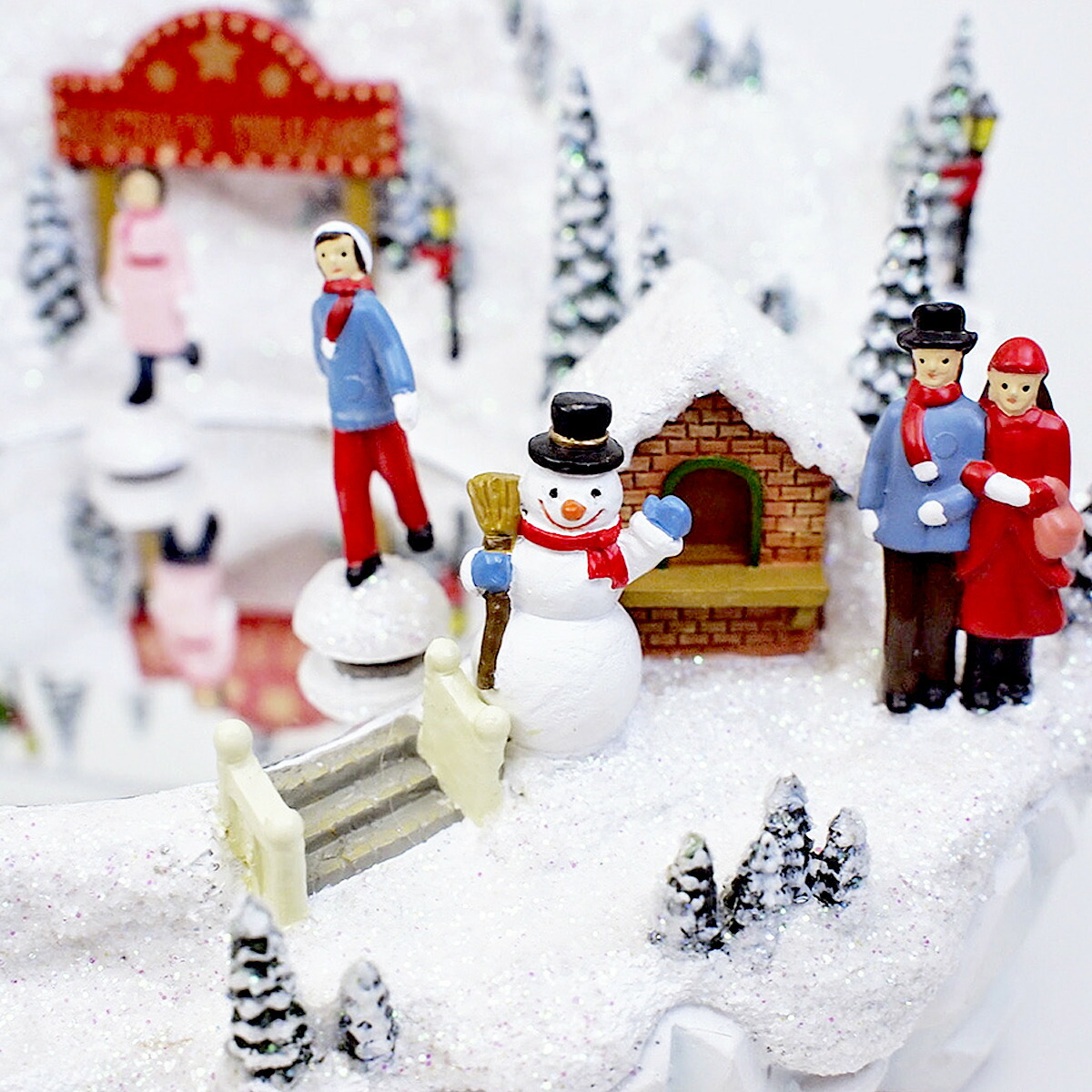 楽天市場】ローマン Roman 置物 オルゴール スケートポンド