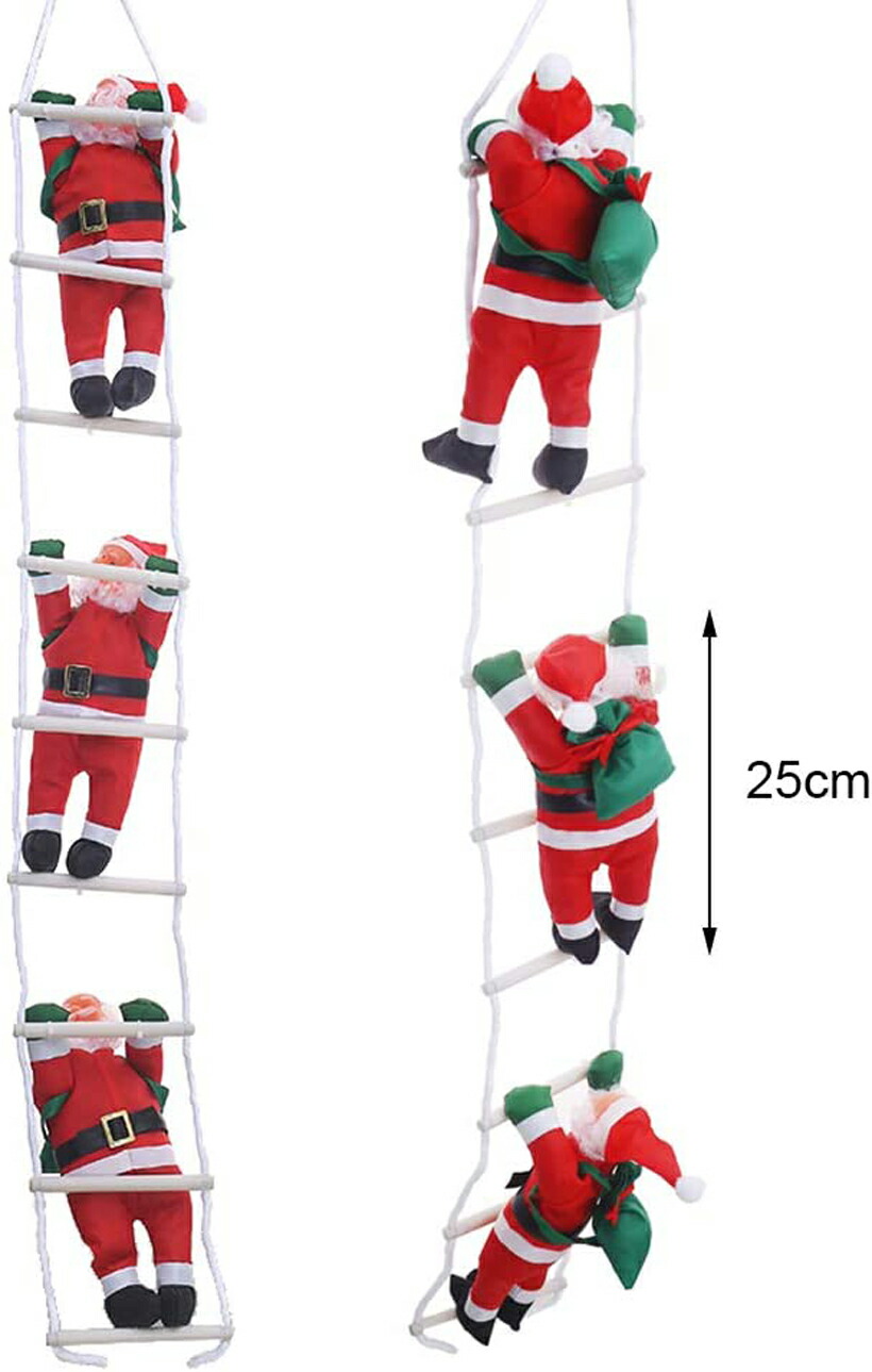 楽天市場】クリスマス サンタクロース はしご 3体 飾り クリスマス