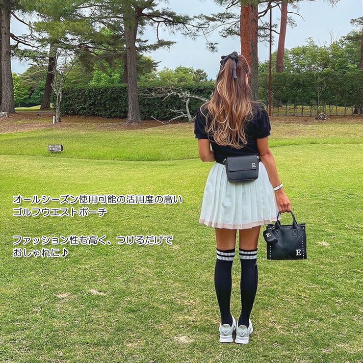 楽天市場】スワロデコ イニシャル ゴルフポーチ ベルト付き (全6色