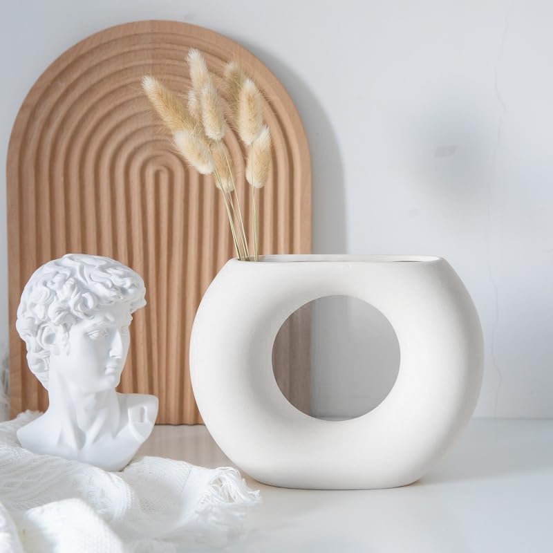 楽天市場】花瓶 フラワーベース ドーナツ型 半円 ドーナツ 半月