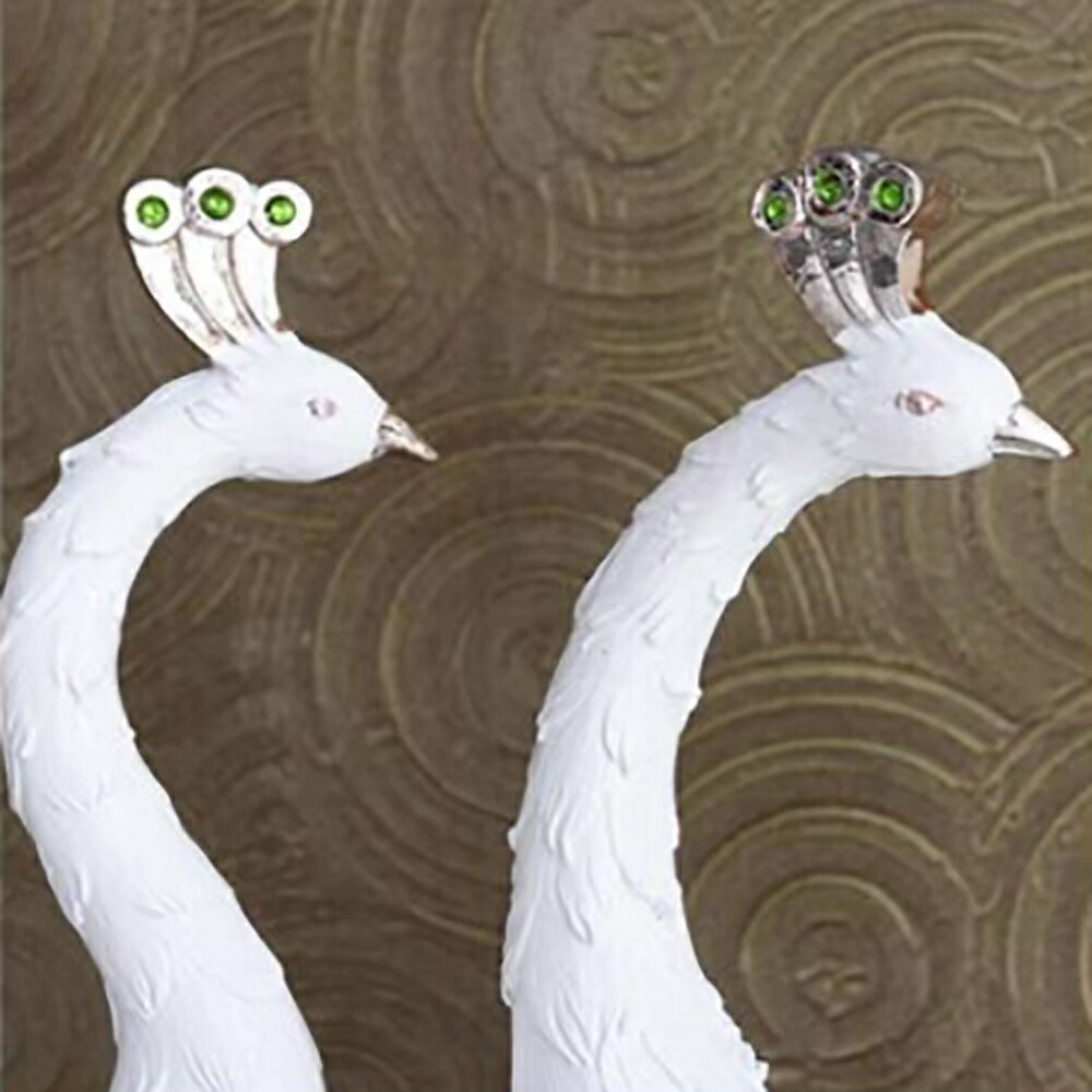 楽天市場】スーパーセール10％OFF 3/11終了 【人気商品】置物 孔雀 白