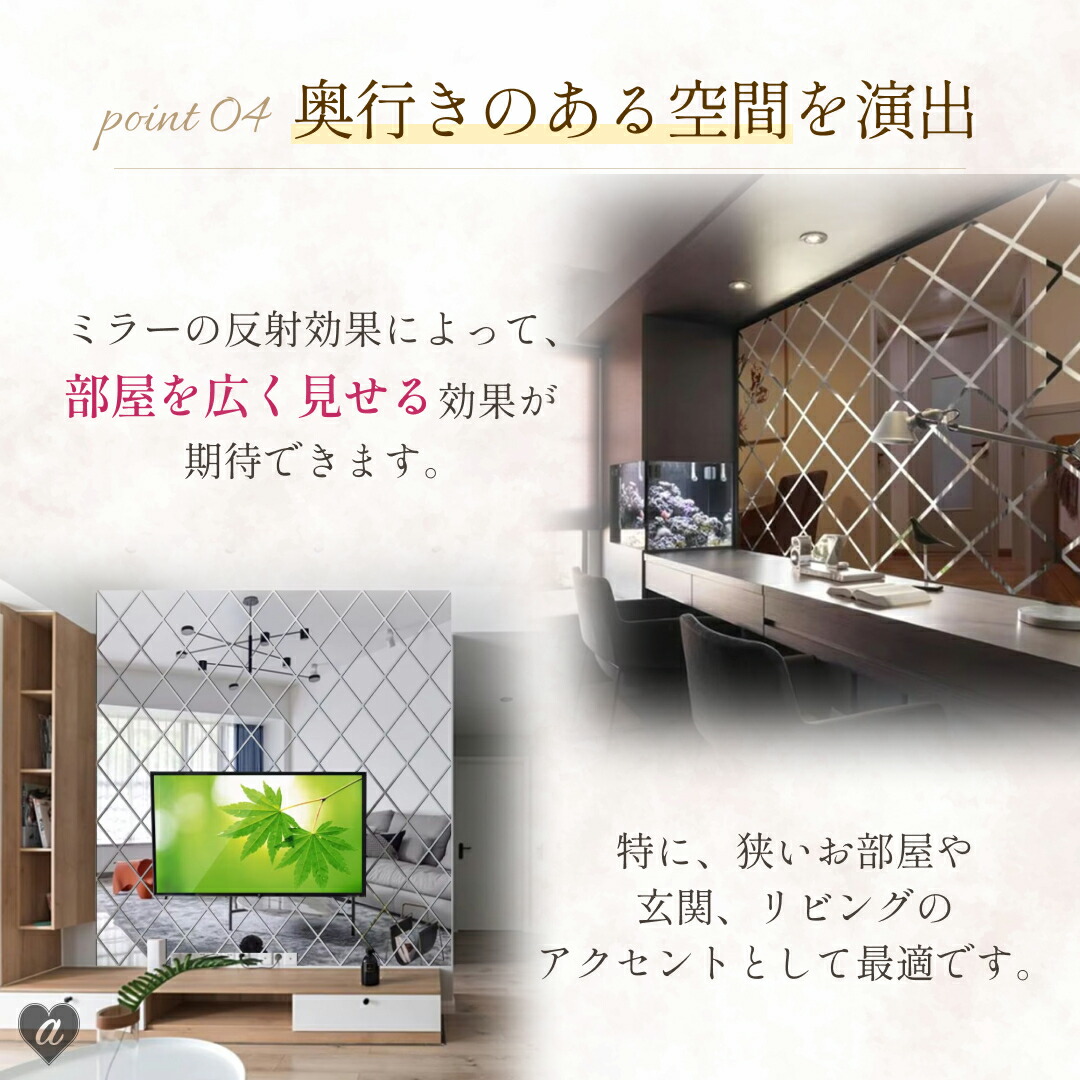 楽天市場】スーパーセール10％OFF 3/11終了 ミラー 鏡 ひし形ミラー 62