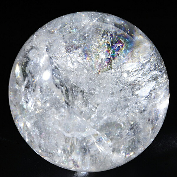 楽天市場】虹入り 水晶 丸玉 約49mm 穴なし 天然石 パワーストーン