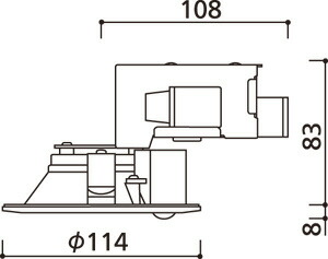楽天市場】ODELIC ダウンライト 埋込穴φ100mm 温白色 R15高演色