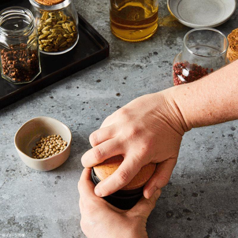 楽天市場】スパイスグラインダー ミル すり鉢 鋳物製 木製フタ付