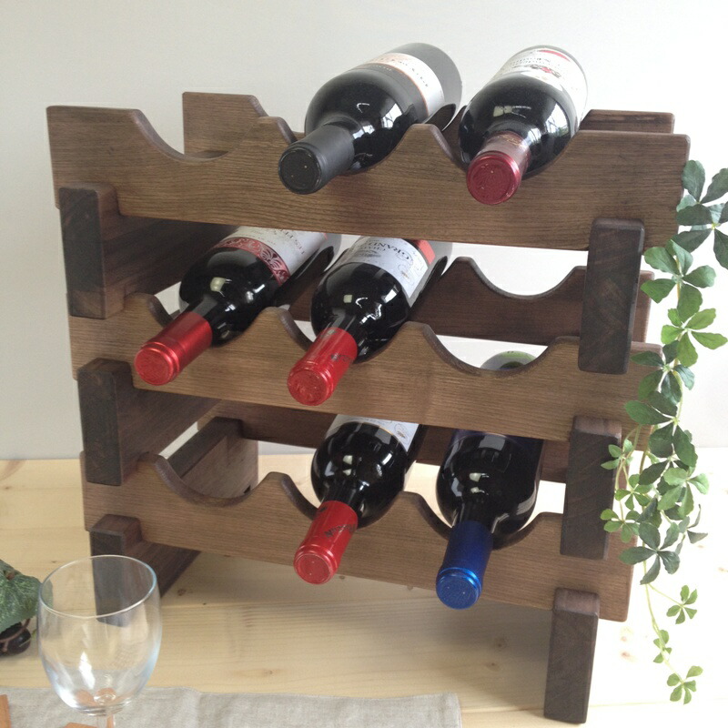 木製格子ラック 伸ばした時約60cm ワインケース 瓶ケース 木製格子