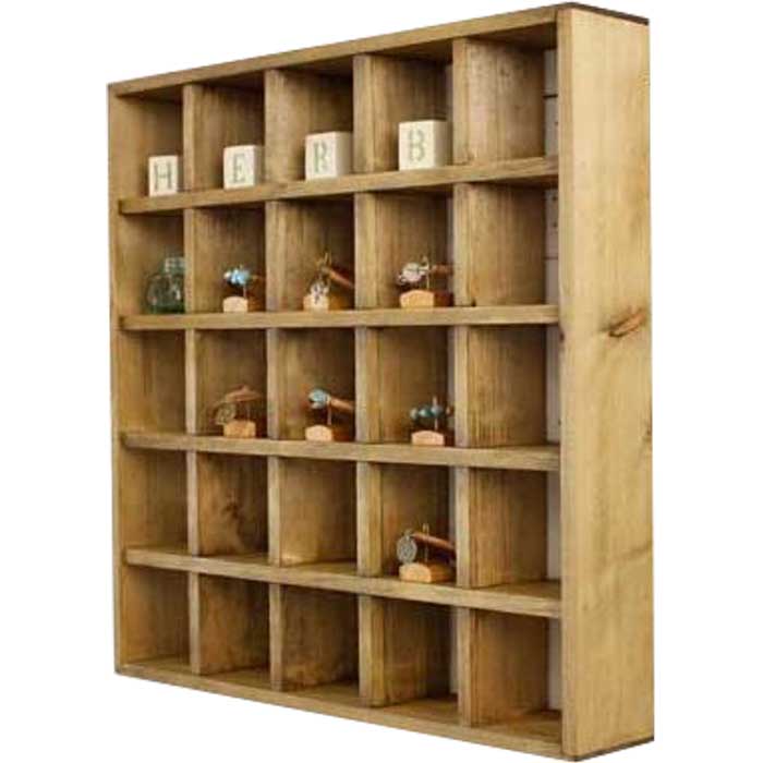 楽天市場】【期間限定10％OFF】シェルフ マス目 アンティークブラウン