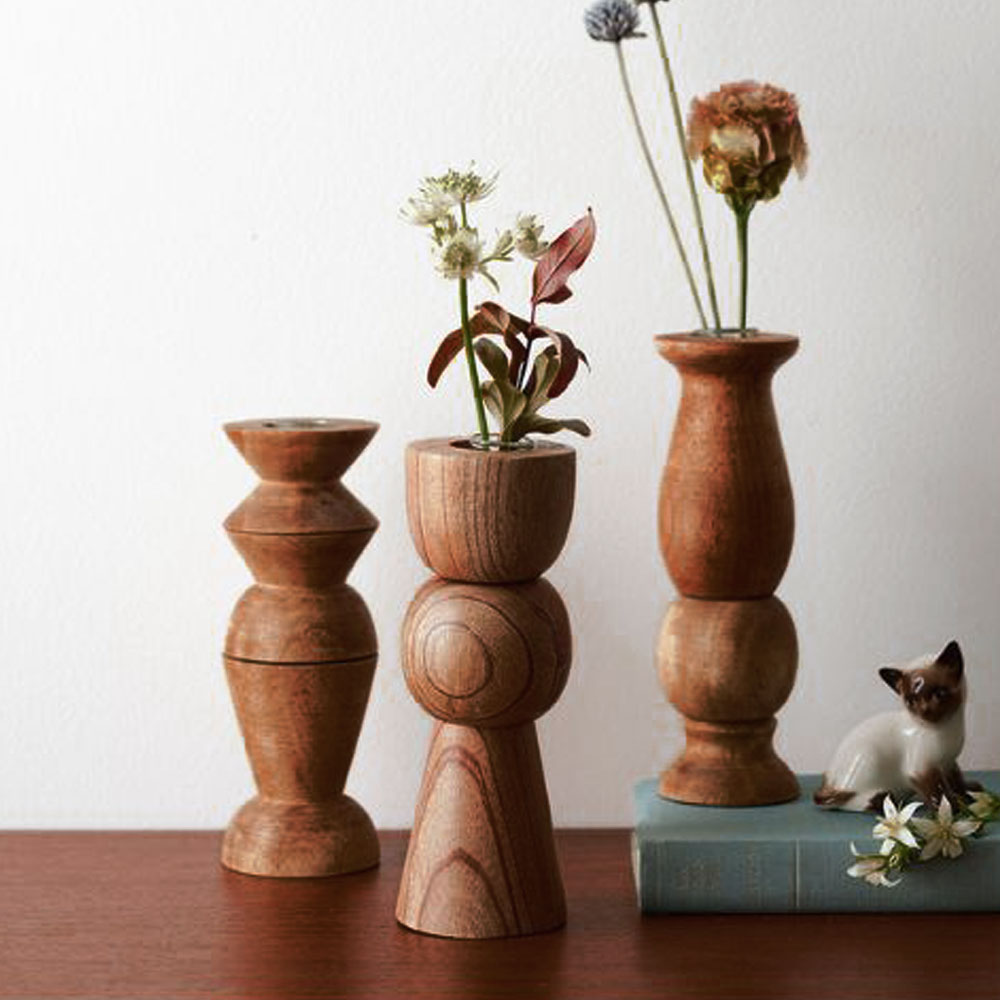 楽天市場】木製 花瓶 形を変えられる積み木のようなフラワーベース