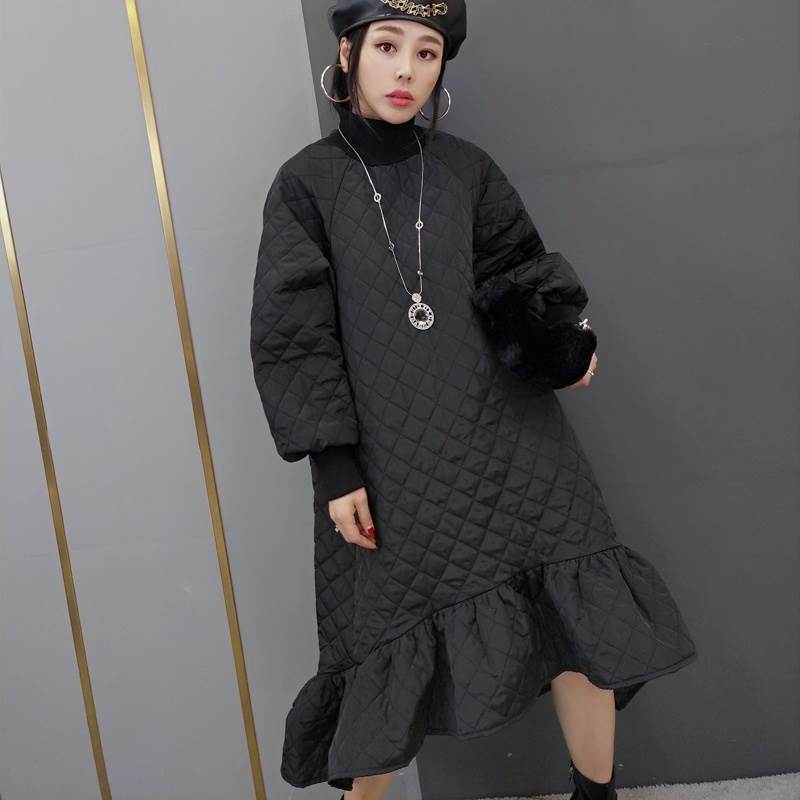 archivio レディース ブラックファーワンピース（キルティング） 楽天