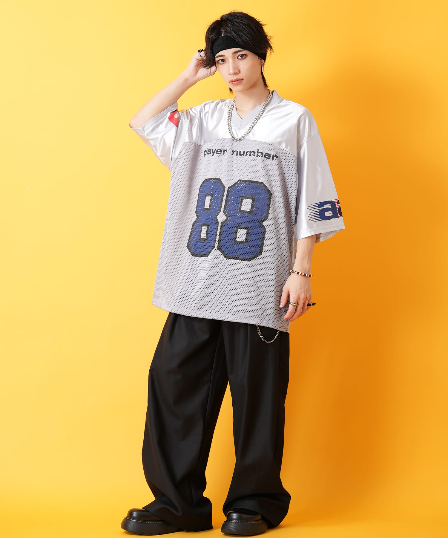 楽天市場】a.p.o.v. コンビメッシュナンバリングフットボールシャツ