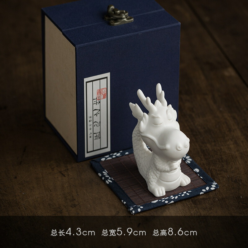 楽天市場】龍の置物 風水 白龍 玄関 置物 白竜 かわいい 白 置き物 金