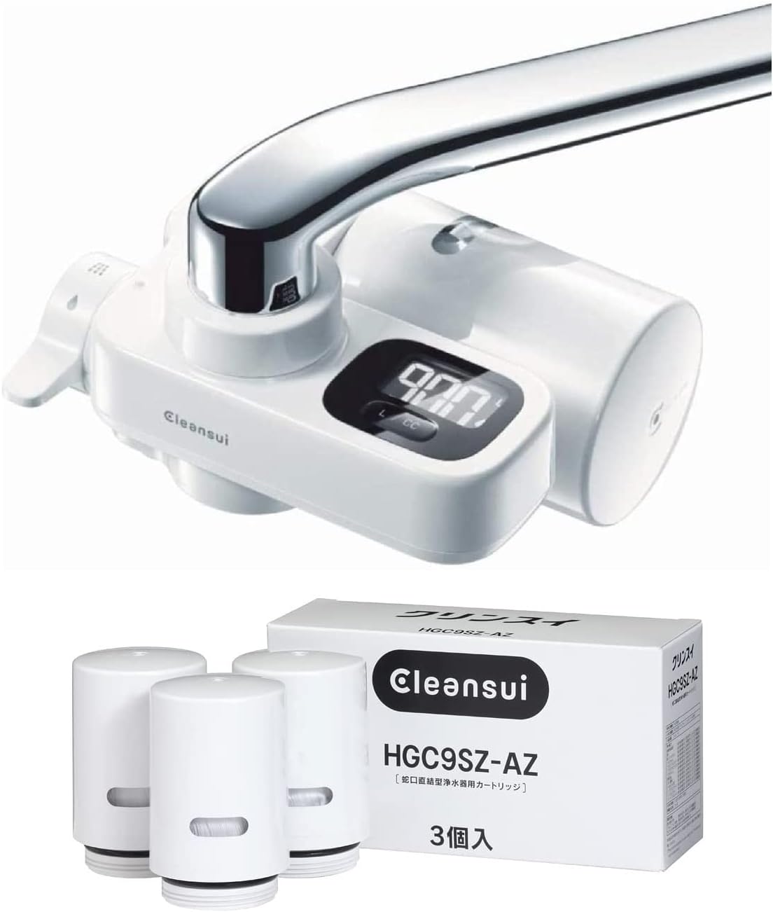 楽天市場】クリンスイ 浄水器 蛇口直結型 液晶機能付き カートリッジ計