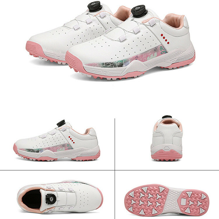 楽天市場】ゴルフシューズ レディース スパイクレス ダイヤル式 ピンク