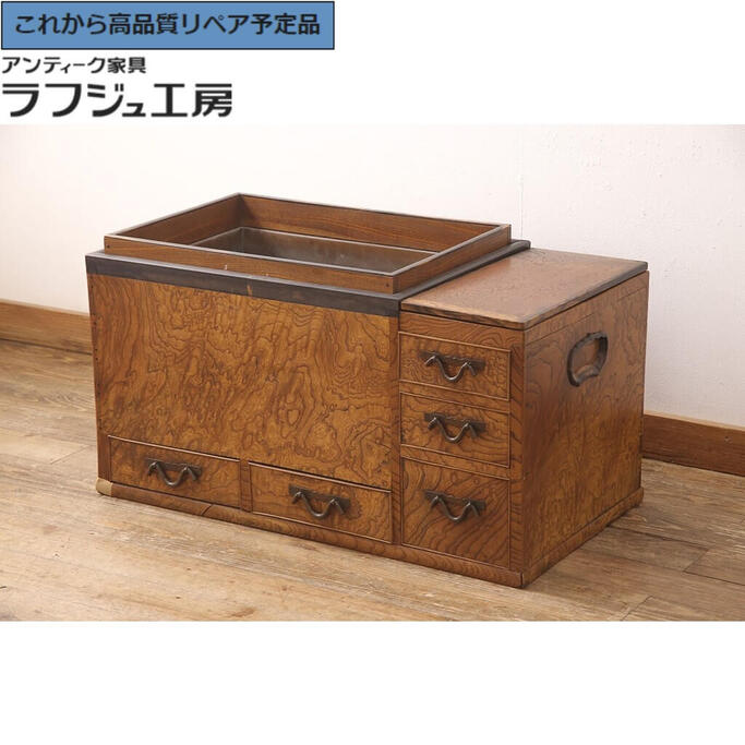 楽天市場】☆事前問合せ必須☆ 和製アンティーク 長火鉢 上手物 囲炉裏