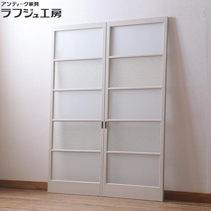 楽天市場】ビンテージ建具 レトロ建具 ガラス戸 2枚セット ダイヤ