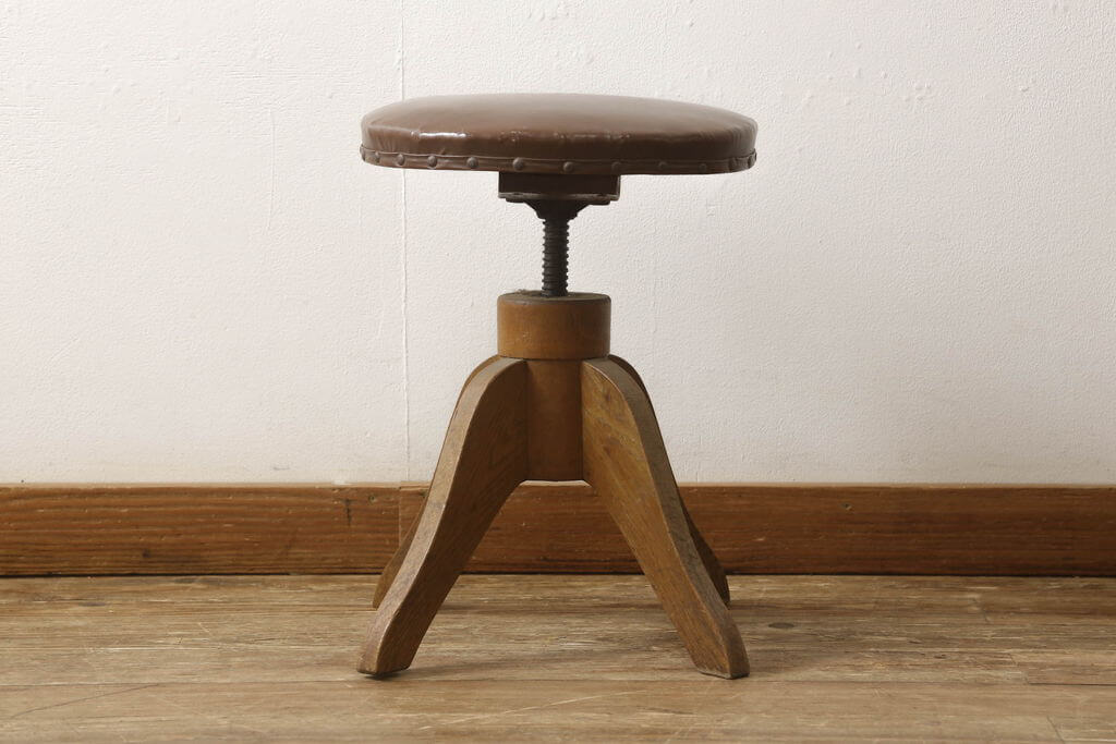 楽天市場】☆事前問合せ必須☆ 和製アンティーク スツール ナラ材 回転