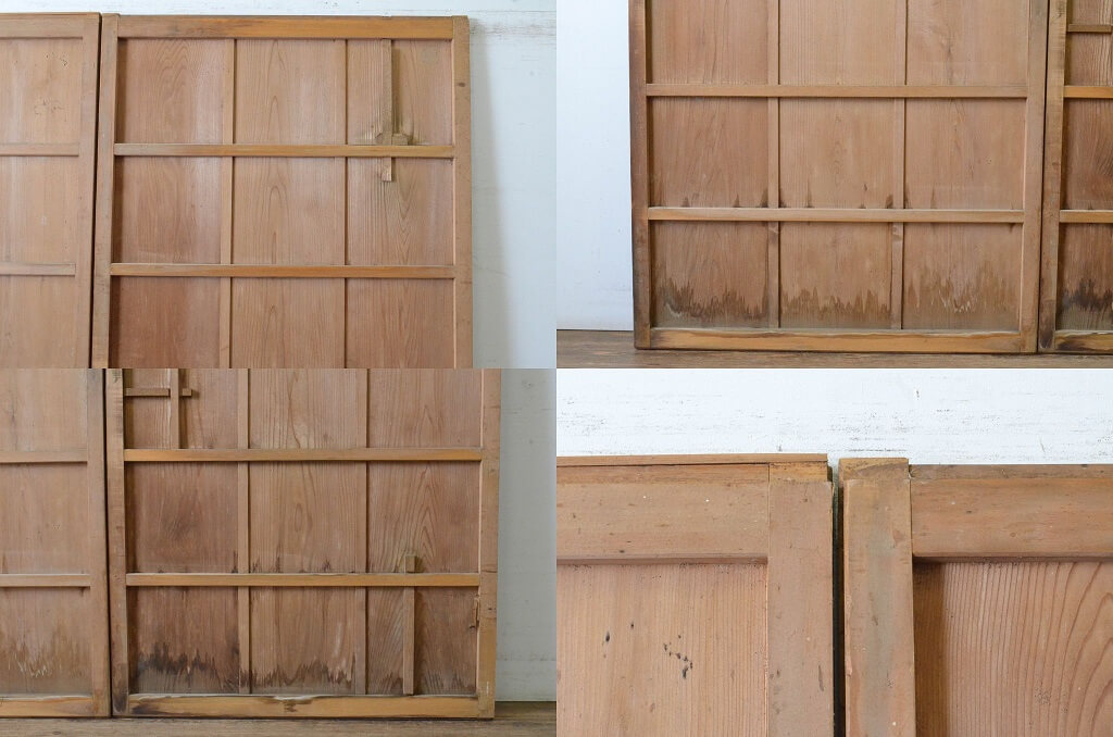 楽天市場】▽現状販売▽ アンティーク建具 雨戸 2枚セット 昭和初期