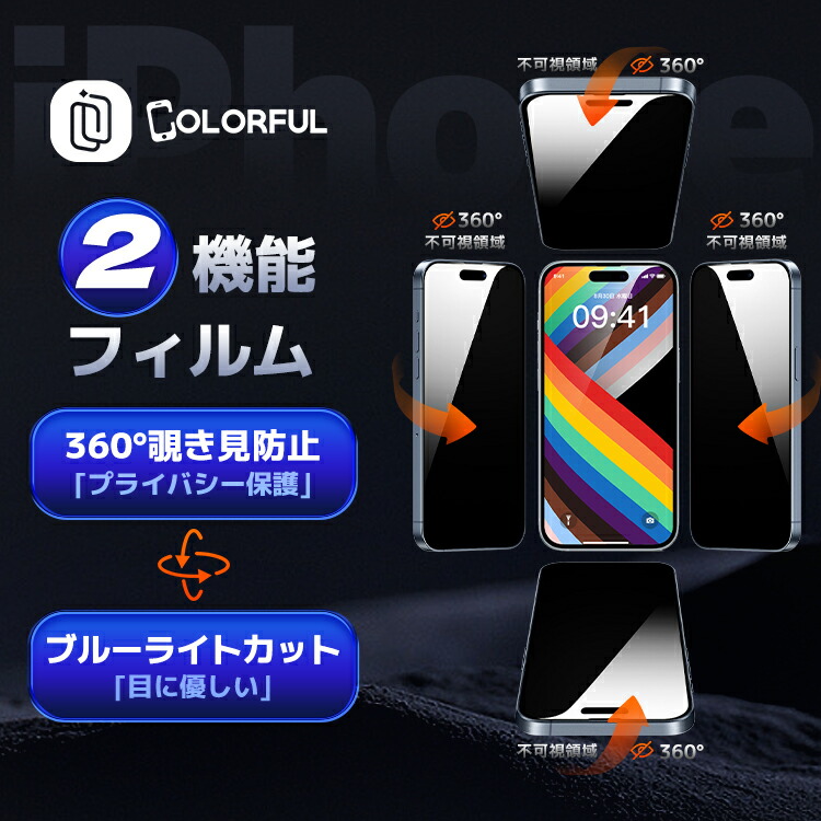 楽天市場】【4方向覗き見防止+ブルーライトカット 】 iPhone SE 第3