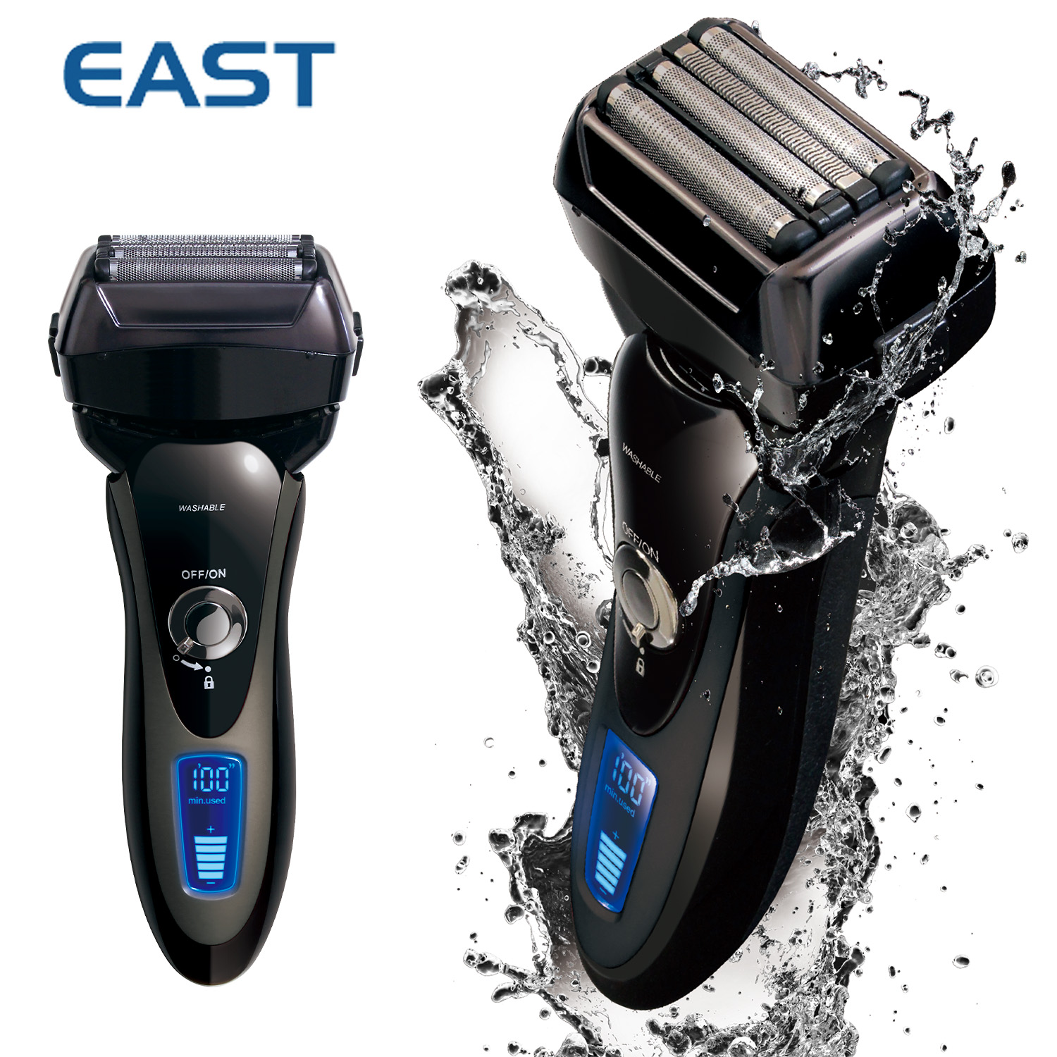楽天市場】EAST EA-TR004D 4枚刃 リニアシェーバー 充電式 IPX6 防水