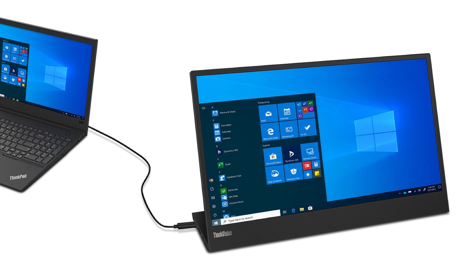ディスプレイ・モニター本体 Lenovo ThinkVision M17d #1 ディスプレイ