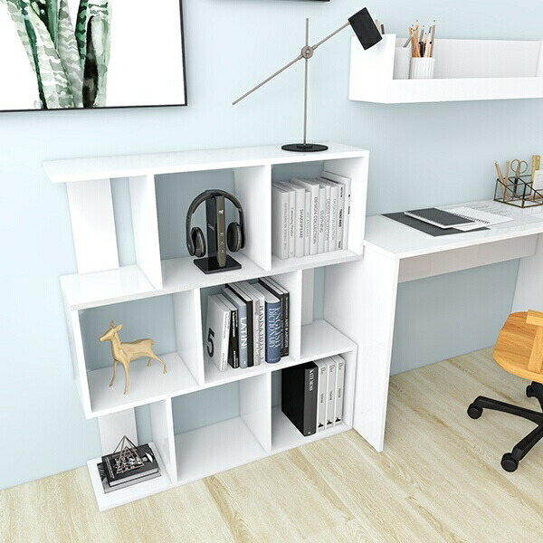 楽天市場】オープンラック 3段 本棚 白 ディスプレイラック 完成品 横