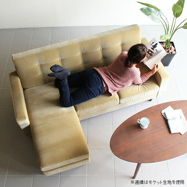 楽天市場】ソファ l字 カウチソファー 3人掛け オットマン付き