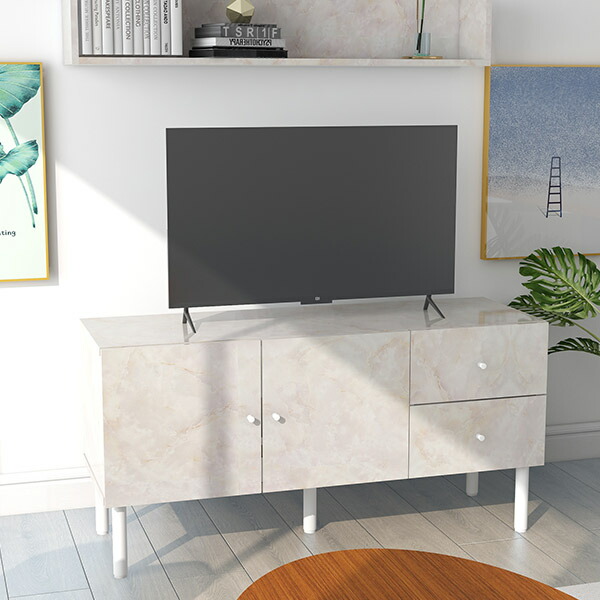 楽天市場】テレビ台 ローボード 120cm 白 大理石柄 ホワイト 高級 tv