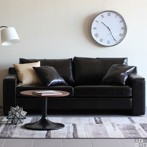 楽天市場】クッション 日本製 ソファ 黒 革 ブラック 45 おしゃれ 45