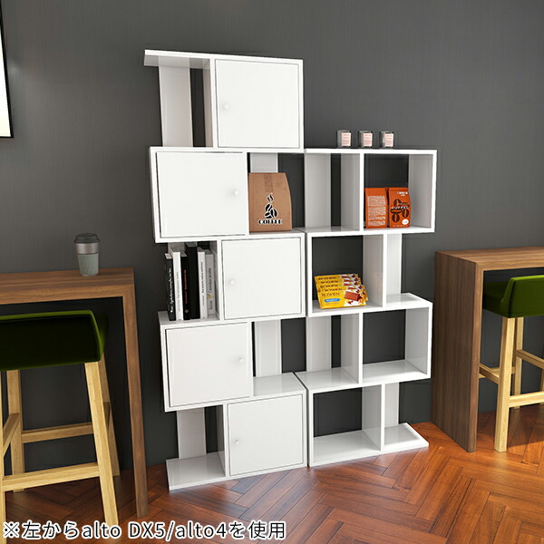 楽天市場】ディスプレイラック s字 白 完成品 本棚 ホワイト オープン