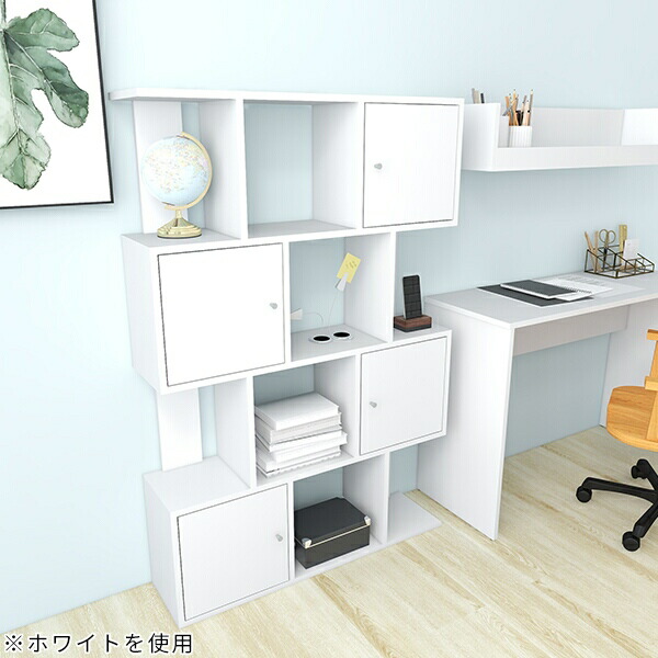 楽天市場】ウッドラック ホワイト ディスプレイラック ラック 扉付き