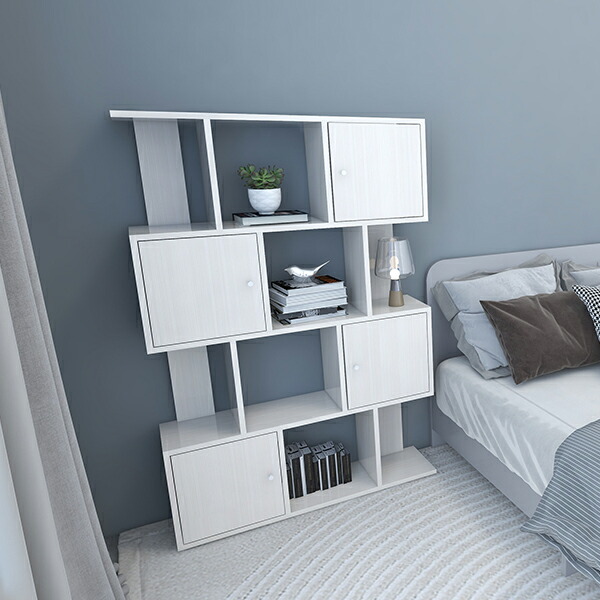 楽天市場】オープンラック 白 ディスプレイラック 扉付き s字 ホワイト