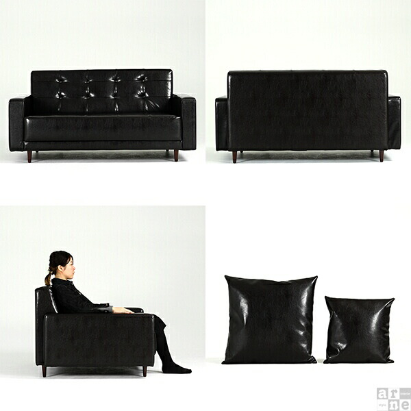 楽天市場】ローソファー 2人掛け コンパクト 大きめ 脚付き 二人