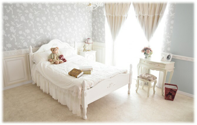 楽天市場】《決算☆4/19まで！》 ロココ調 姫系 ダブルベッド ベッド