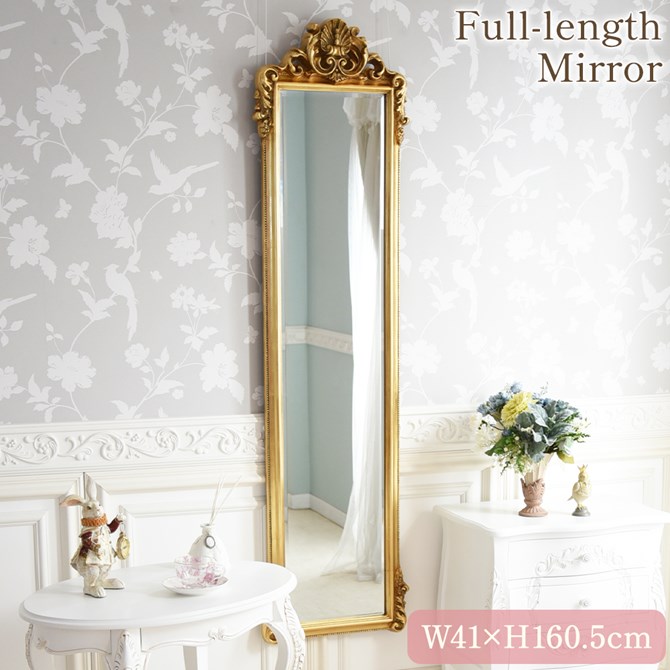 楽天市場】《決算☆10%OFFクーポン》 ミラー 鏡 姿見 全身鏡 ロココ調