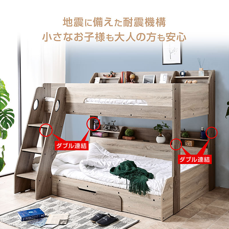 楽天市場】二段ベッド 2段ベッド 親子ベッド 大人用 大人 子ども 子供