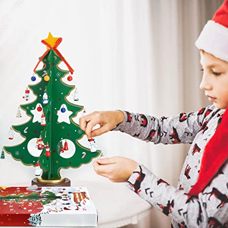 楽天市場】アドベントカレンダー クリスマスツリー 卓上 木製