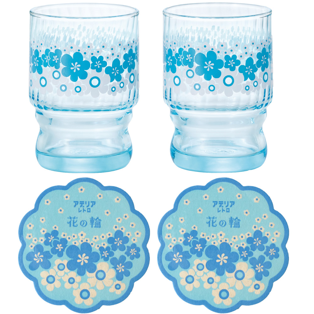 楽天市場】＼復刻版／ アデリアレトロ 水飲みコップペア 花の輪 2個
