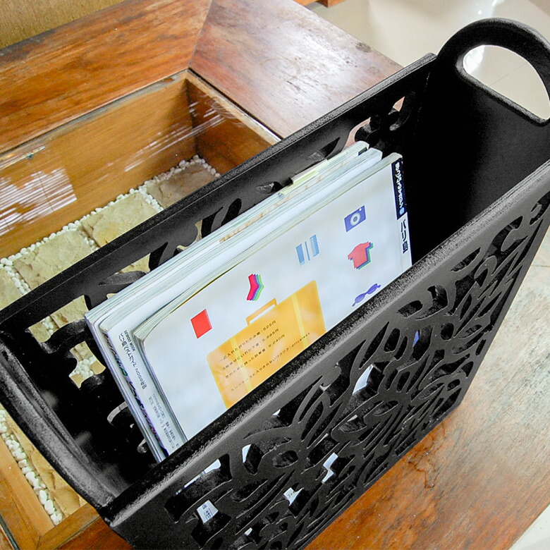 楽天市場】【SALE期間限定20%OFF】 マガジンラック 木彫り ロータス