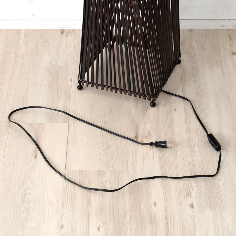 楽天市場】フロアライト ツイストタイプ Lサイズ バンブー製 LED 対応