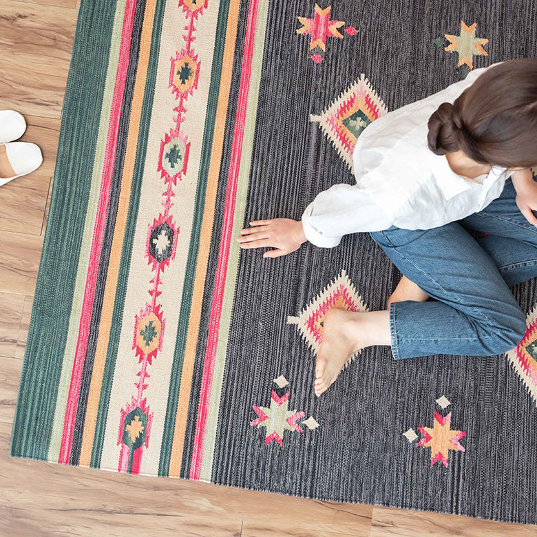 楽天市場】【10%OFFクーポン】 ラグ ラグマット 約 130×190 cm 長方形