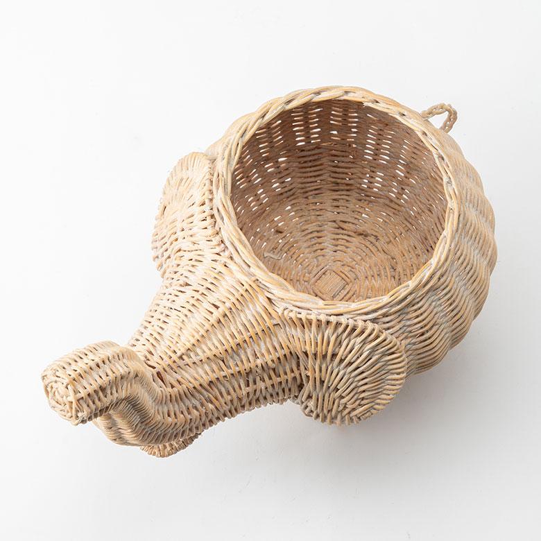 楽天市場】【SALE期間限定10%OFF】 プランターカバー 象 象さん 籐