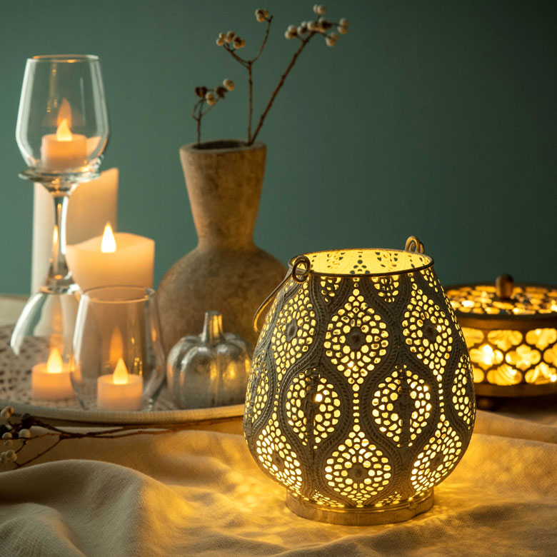 楽天市場】キャンドルホルダー キャンドル ランタン ライト アラベスク